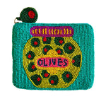 Beaded Olive Coin Purse