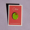 Tiny Olive Enamel Pin