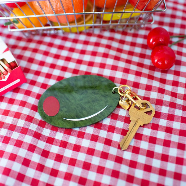 Acetate Olive Keychain & Bag Charm