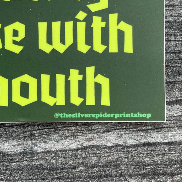 Running Through The House Pickle In My Mouth Bumper Sticker