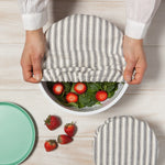 Ticking Stripe Bowl Covers - Set of 2