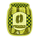 Checkered Pickle Jar Sticker