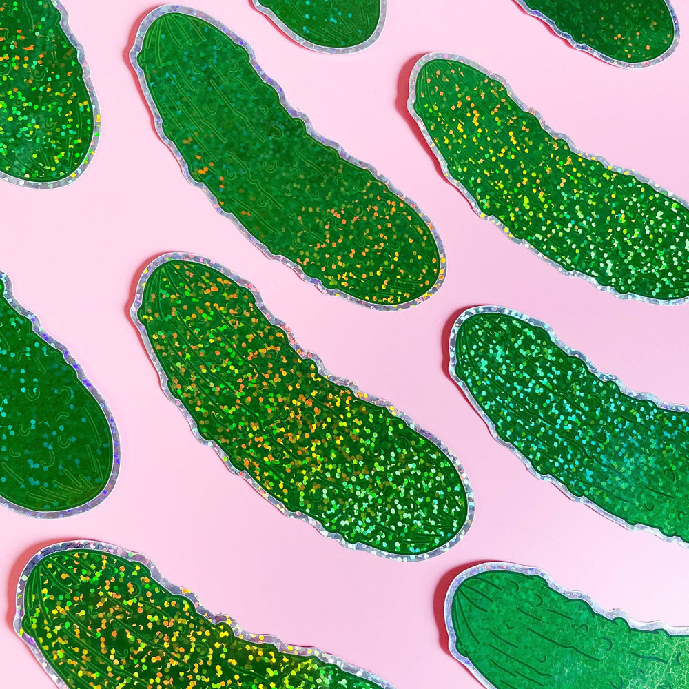 Glittery Pickle Sticker