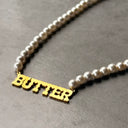 Butter Faux Pearl Beaded Necklace