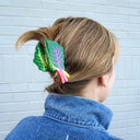 Large Rainbow Chard Hair Claw