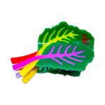 Large Rainbow Chard Hair Claw
