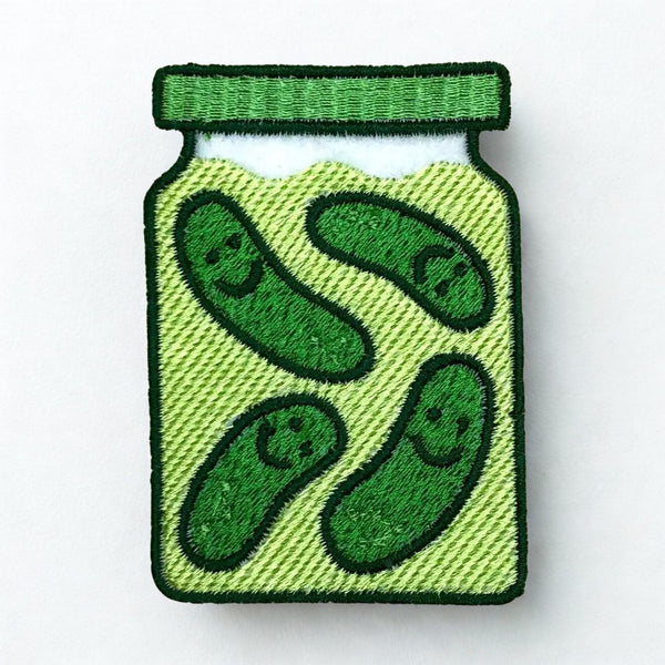 Pickle Jar Embroidered Patch