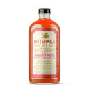 Bittermilk bottle No. 8 with red and gold label on a white background