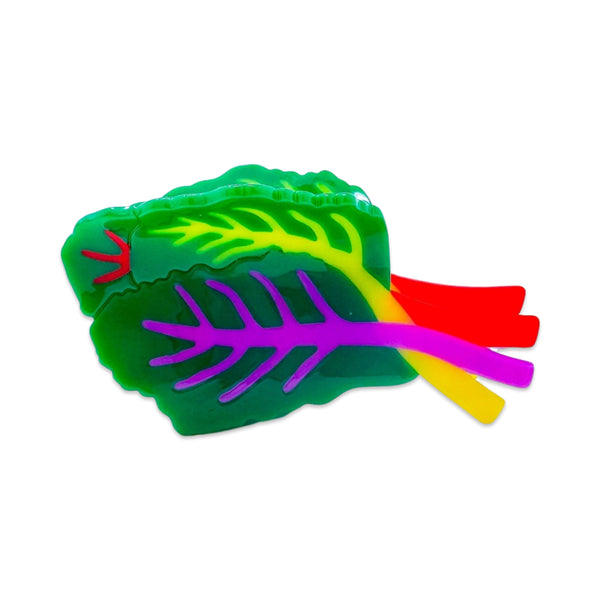 Large Rainbow Chard Hair Claw