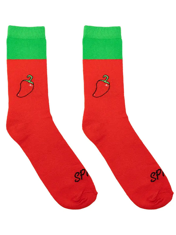3D Packaged Crew Socks -  Hot Sauce "Spicy" Pepper