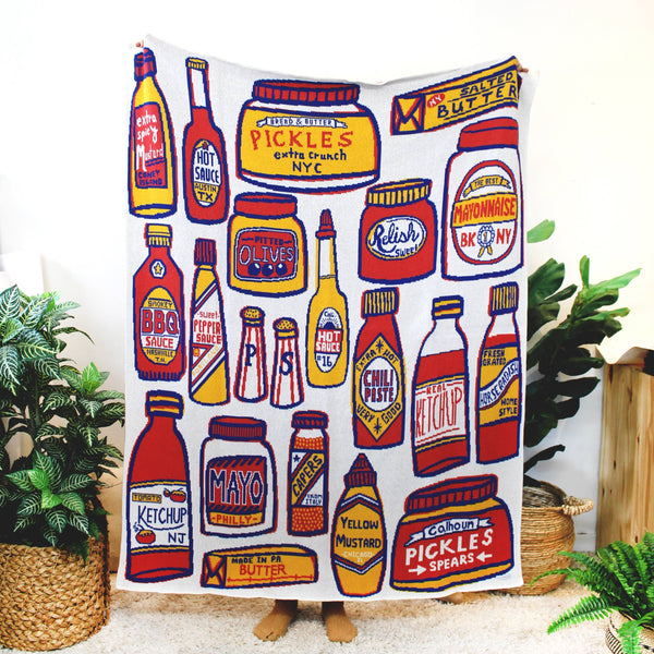 Condiments Knit Blanket