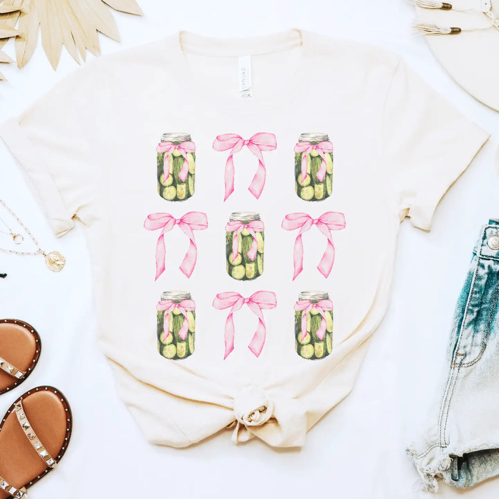 Pickle Jars & Pink Bows T-Shirt