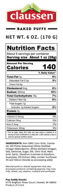 Claussen Dill Pickle Baked Puffs 6oz