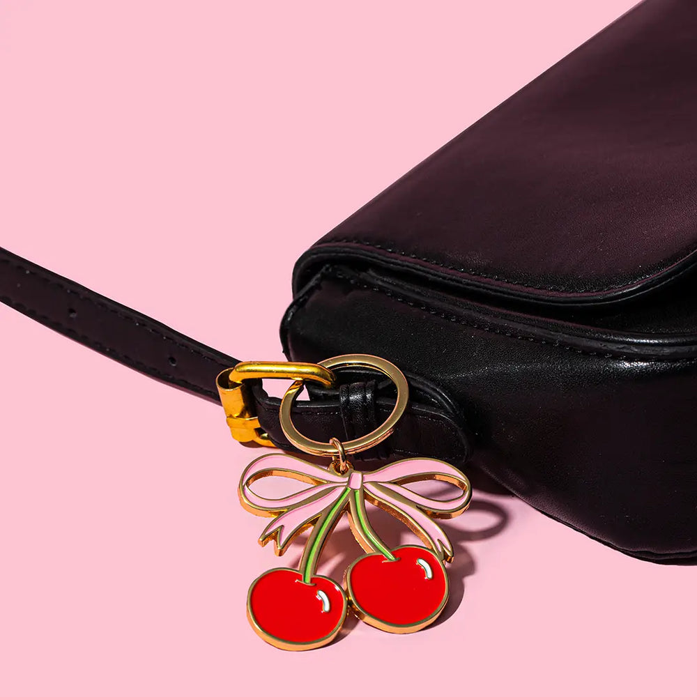 Cherries Enamel Keychain & Bag Charm