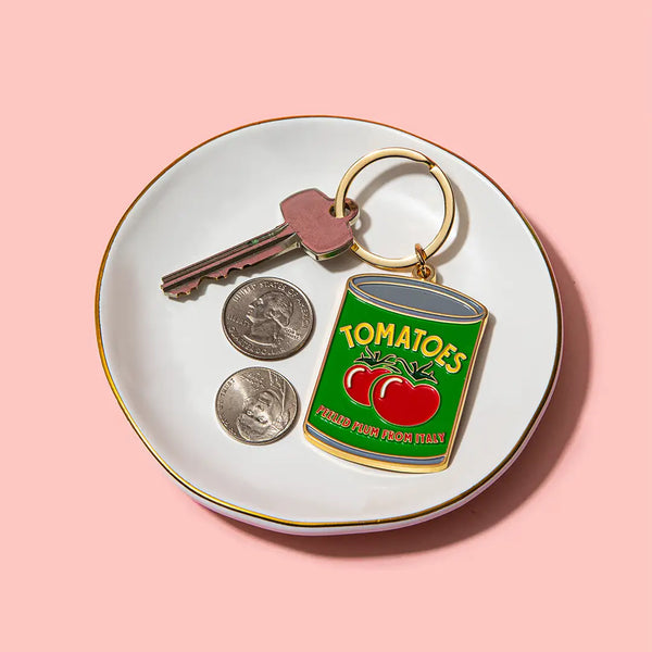 Tomato Can Enamel Keychain & Bag Charm