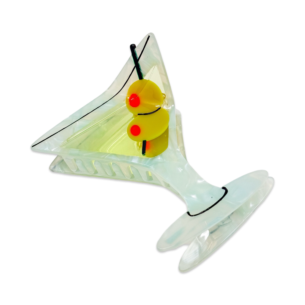 XL Martini Hair Claw Clip