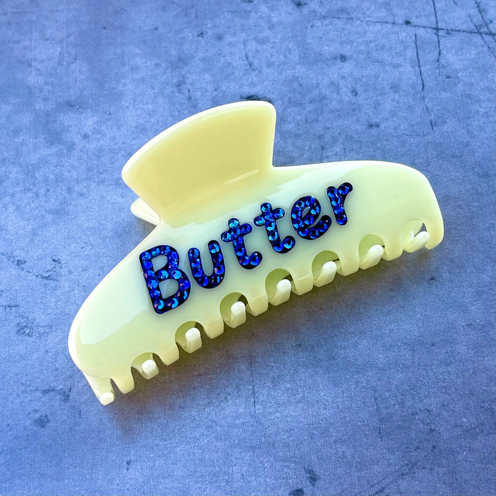 Butter Rhinestone Hair Claw