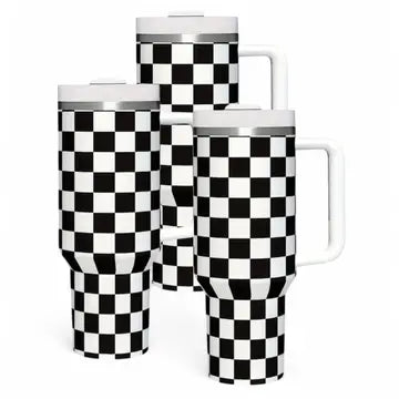 Checkered Tumblers - 40 oz