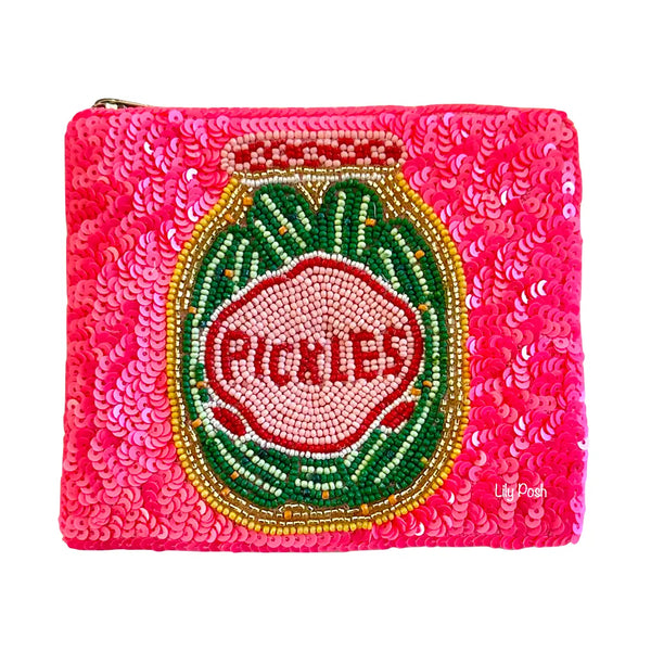 Beaded Pickles Coin Purse