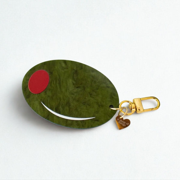 Acetate Olive Keychain & Bag Charm