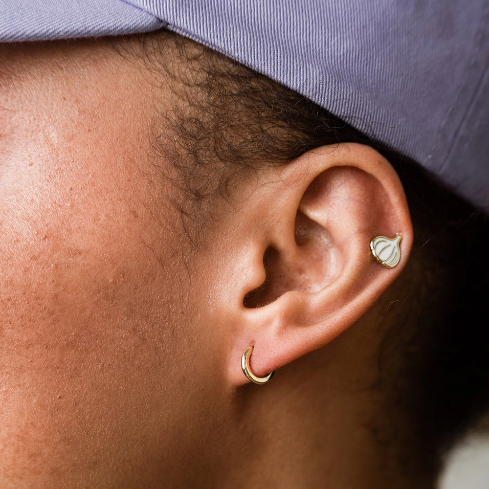 Garlic Enamel Earrings