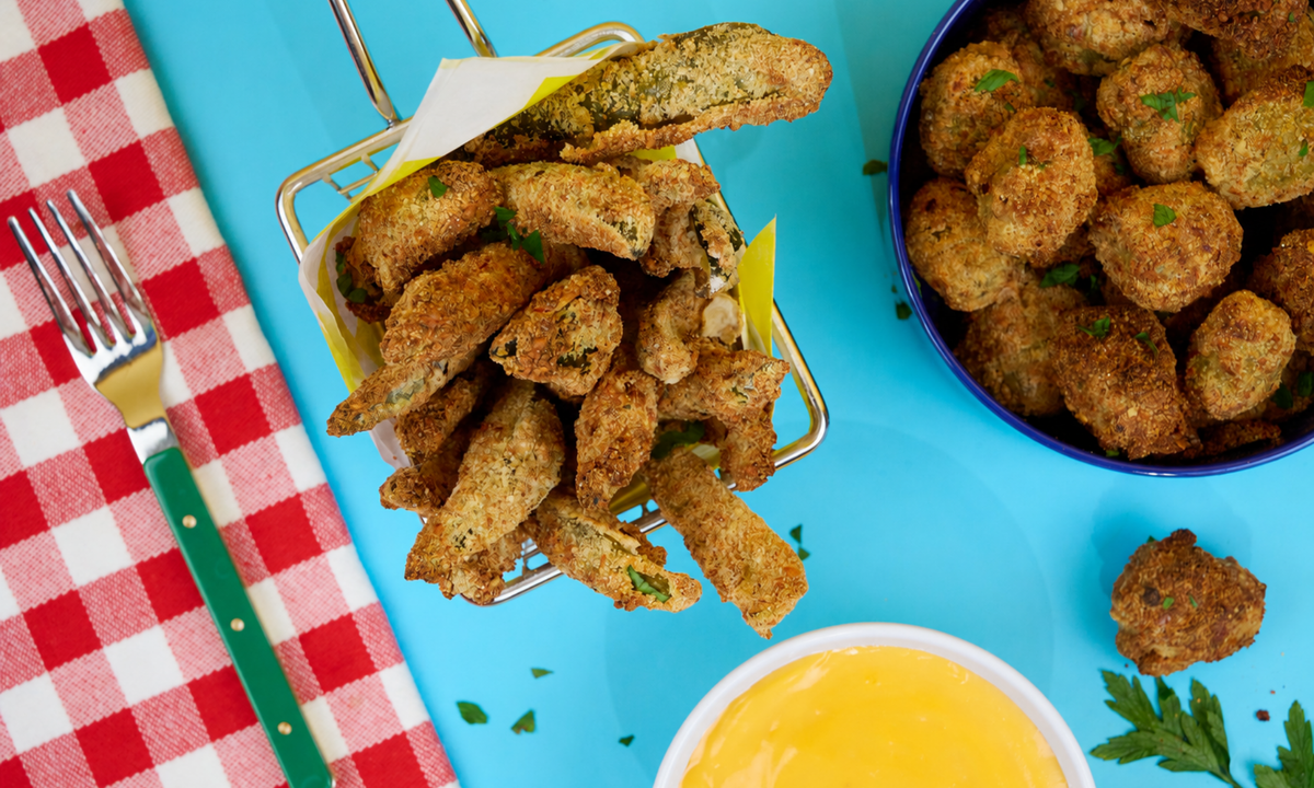 Fried Pickle and Olives Basket
