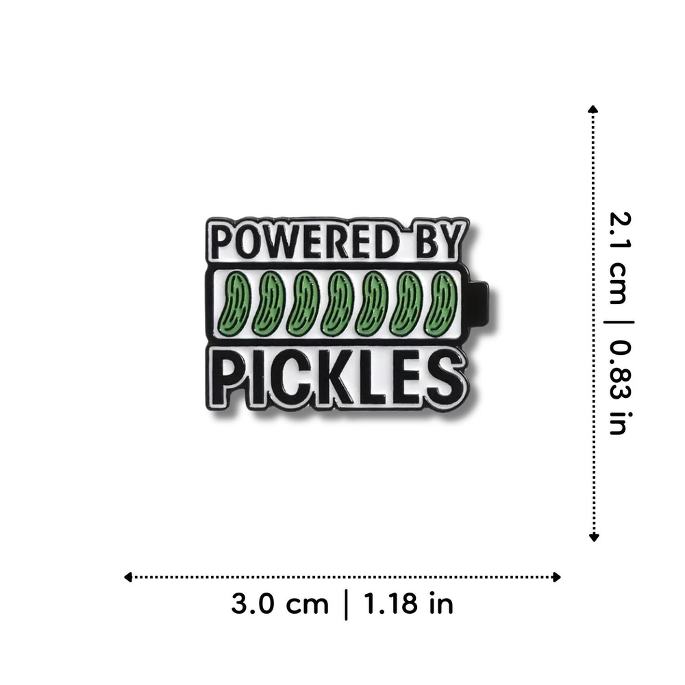 Powered By Pickles Enamel Pin