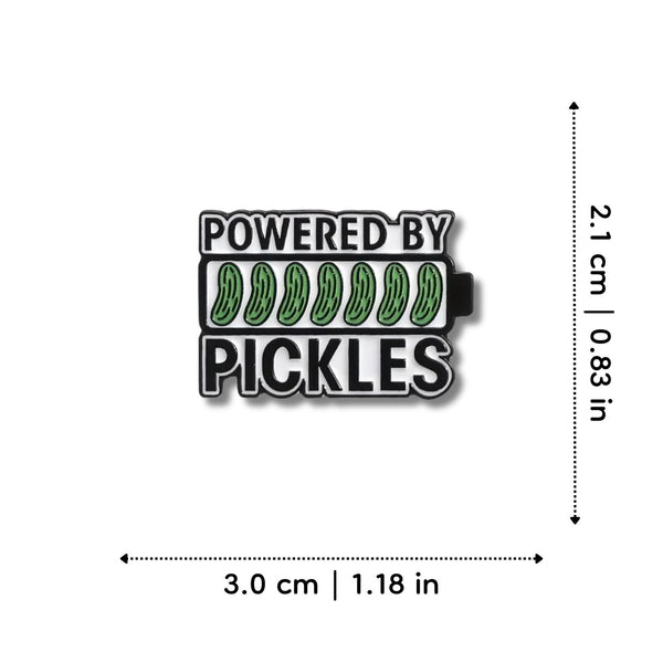 Powered By Pickles Enamel Pin