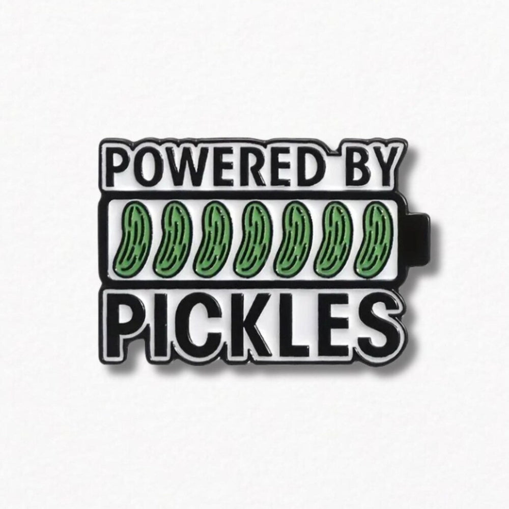 Powered By Pickles Enamel Pin