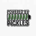 Powered By Pickles Enamel Pin