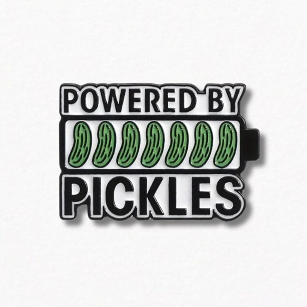 Powered By Pickles Enamel Pin