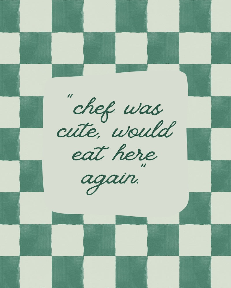 Chef Was Cute Art Print