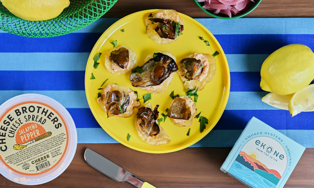 Dill-icious Smoked Oyster Stackers